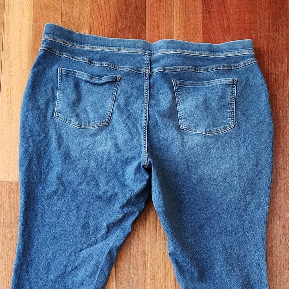Terra & Sky Blue Faded Stretch Waist Plus Size Jeans Size 3X - Picture 8 of 11